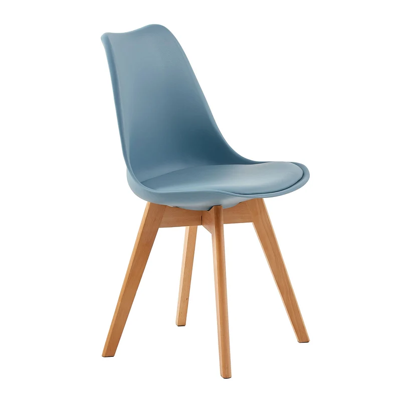 Chaise Scandinave de Salle à Manger en PP - Couleurs variées avec pieds Hêtre-Tulip