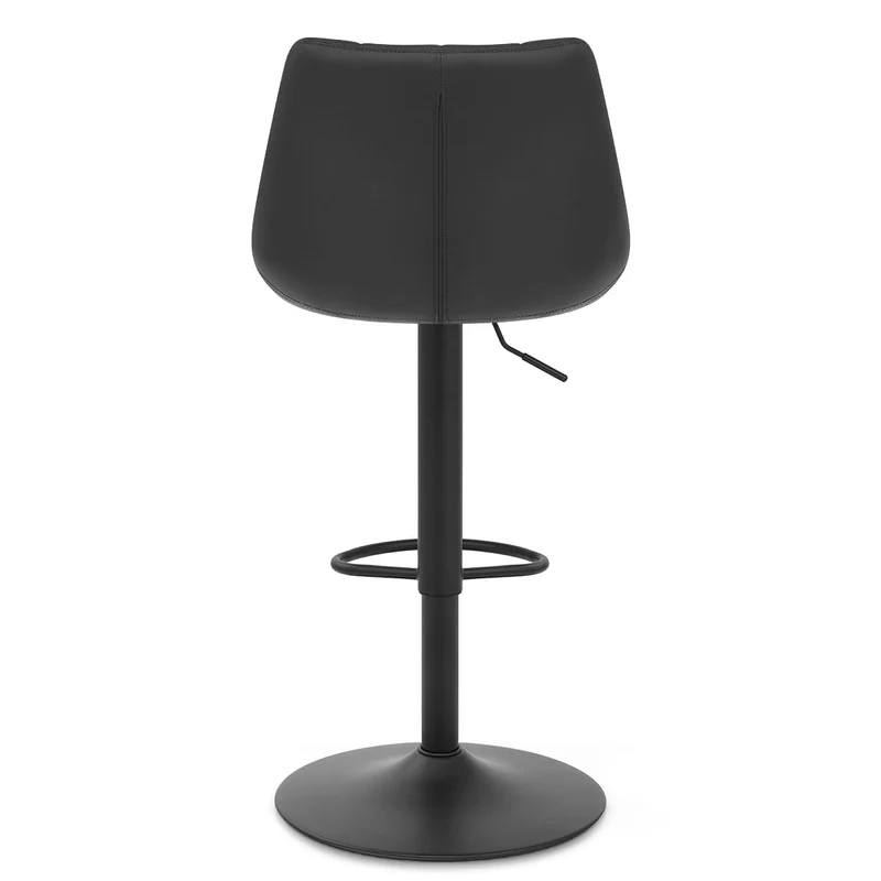 Tabouret de Bar Cuir Véritable - Porto Noir