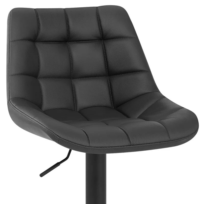 Tabouret de Bar Cuir Véritable - Porto Noir