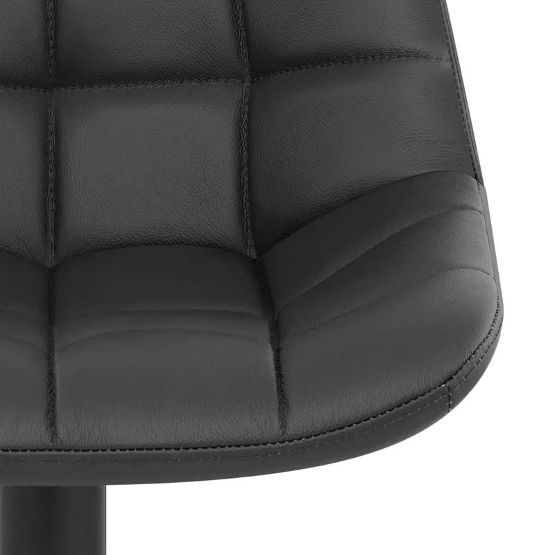 Tabouret de Bar Cuir Véritable - Porto Noir