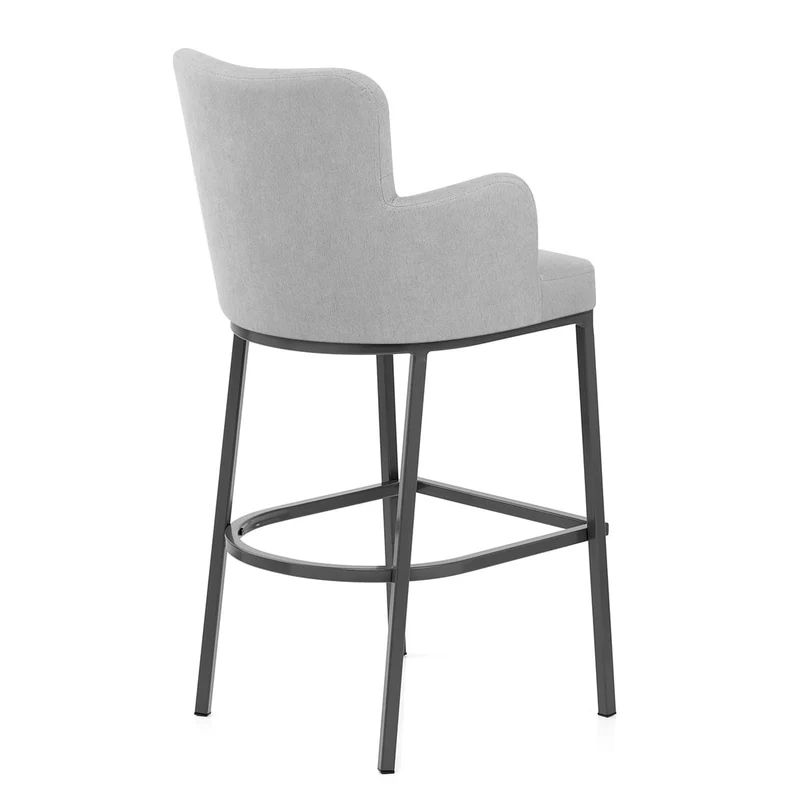 Tabouret de Bar Tissu - Porter Gris