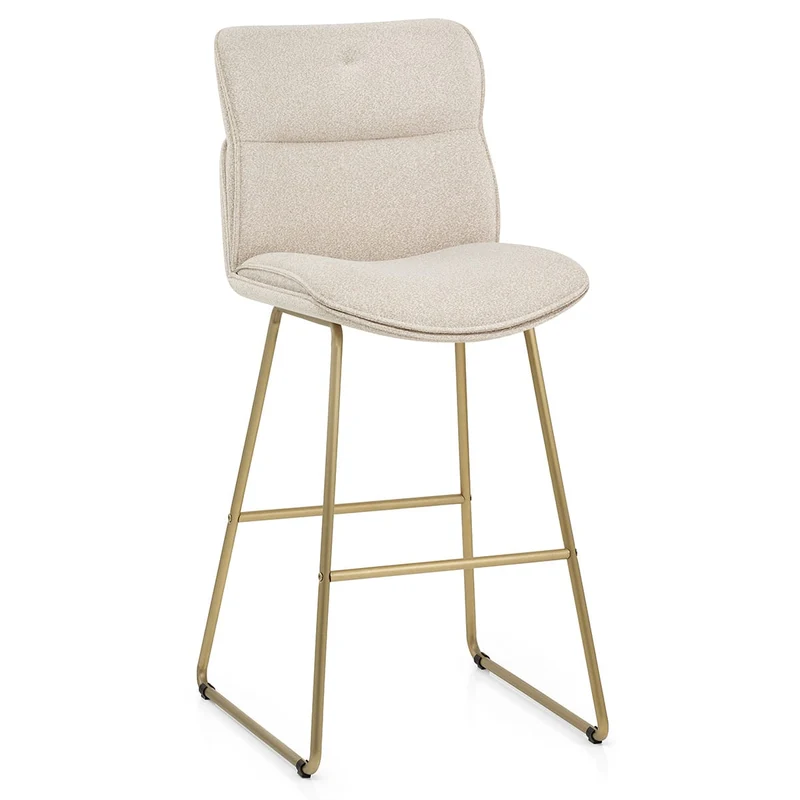 Tabouret de Bar Tissu - Finley Crème