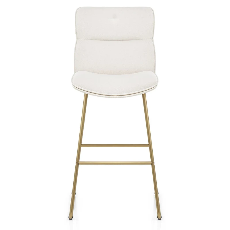 Tabouret de Bar Tissu - Finley Blanc