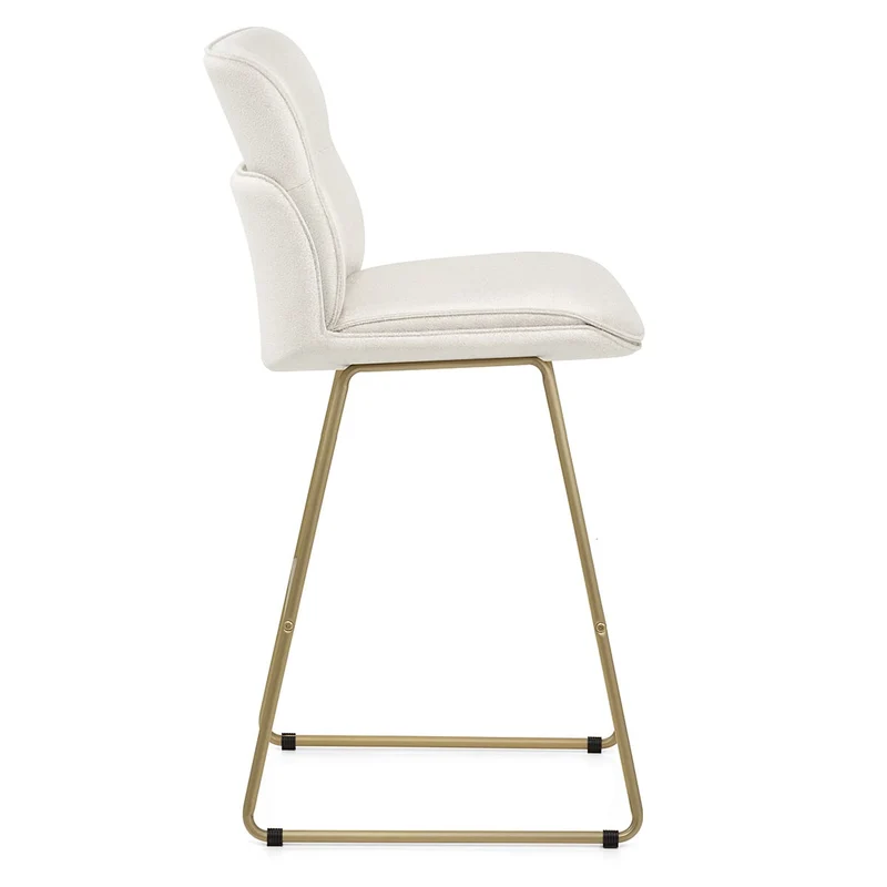 Tabouret de Bar Tissu - Finley Blanc