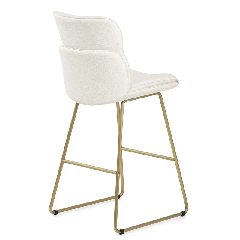 Tabouret de Bar Tissu - Finley Blanc