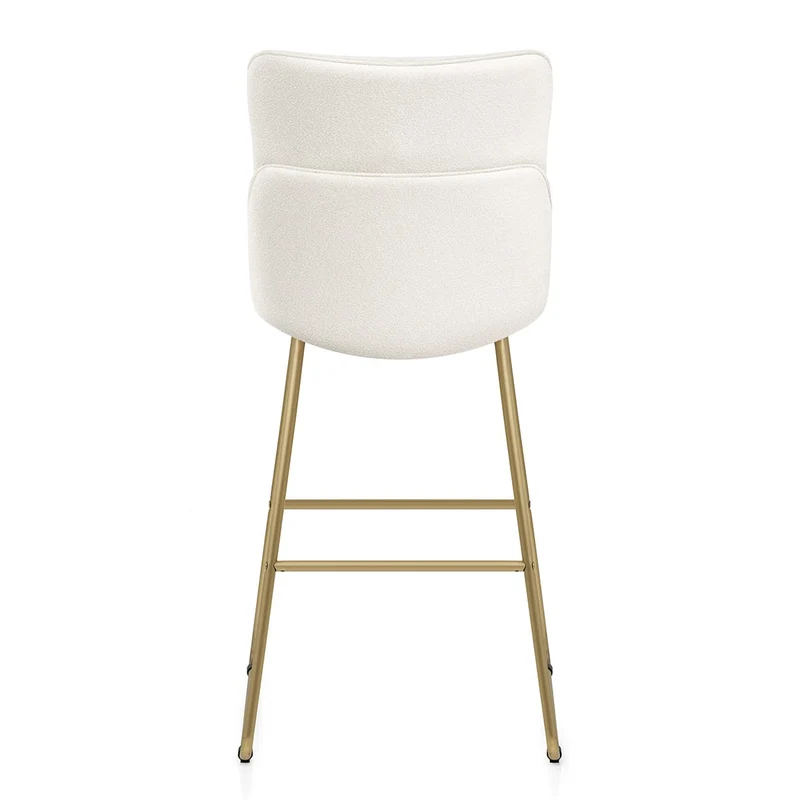 Tabouret de Bar Tissu - Finley Blanc