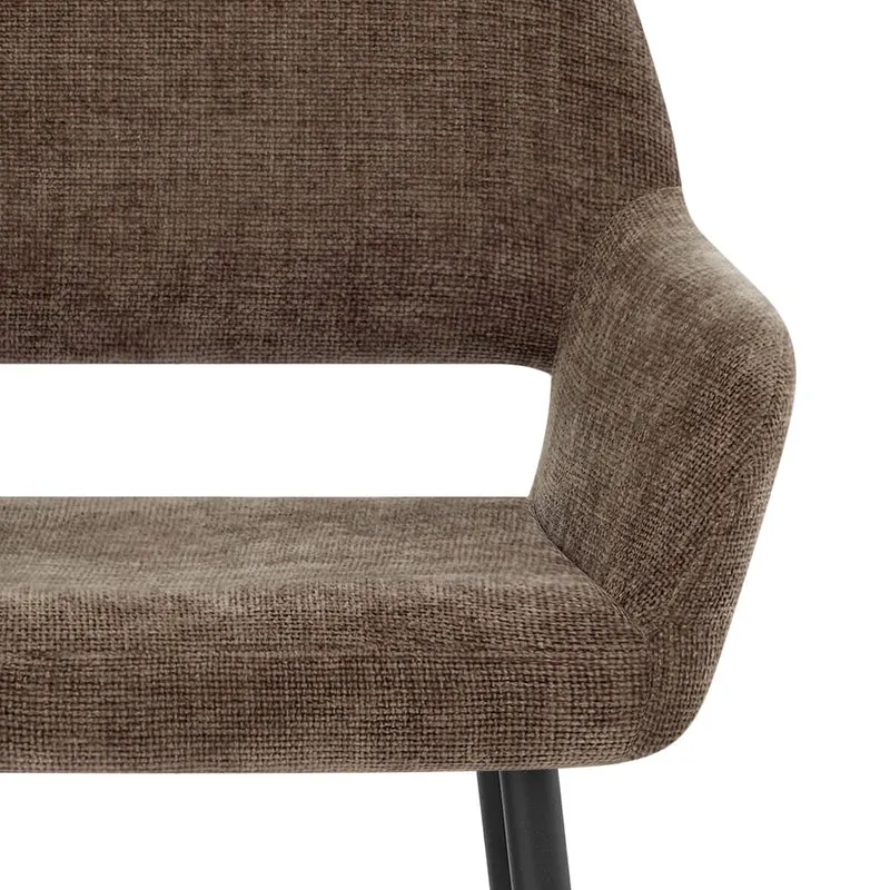 Tabouret Tissu - Raven Marron