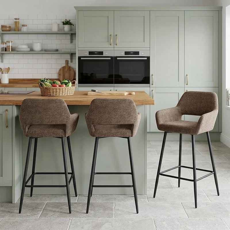 Tabouret Tissu - Raven Marron