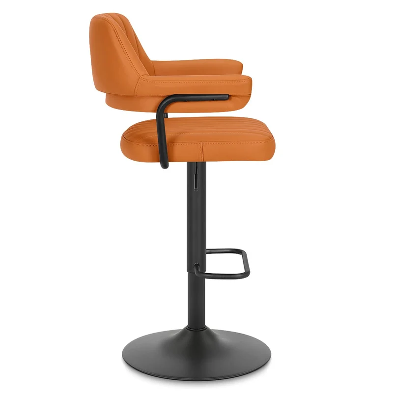 Tabouret de bar Cuir Véritable - Scout Orange