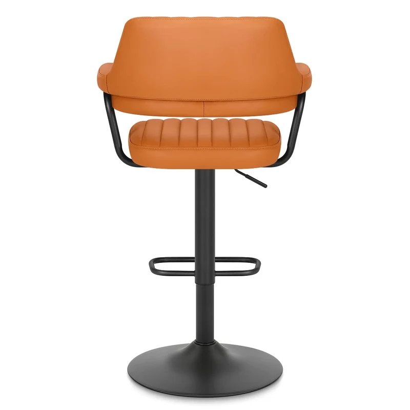 Tabouret de bar Cuir Véritable - Scout Orange