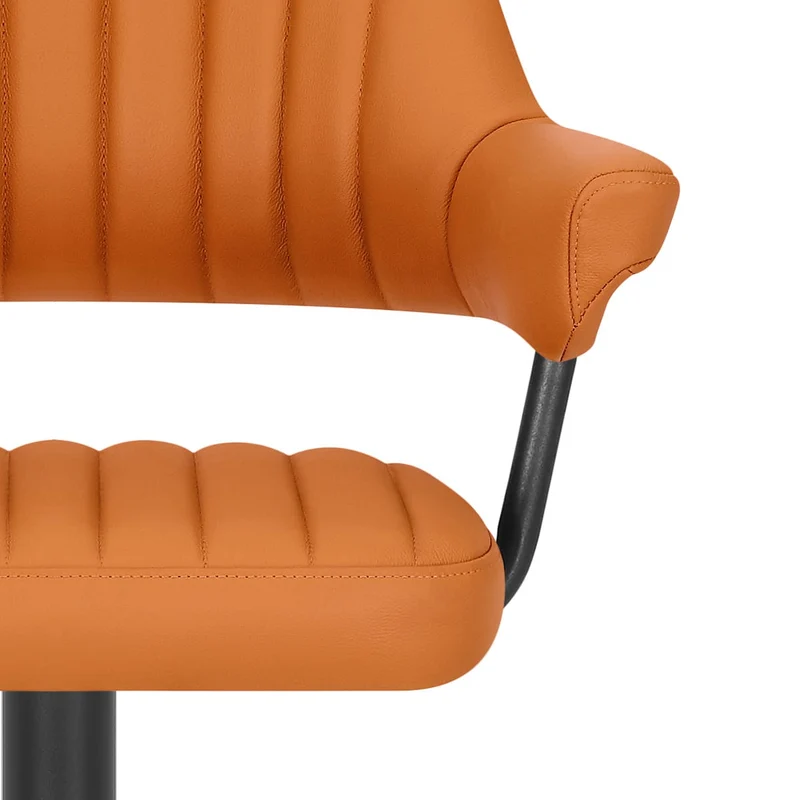 Tabouret de bar Cuir Véritable - Scout Orange