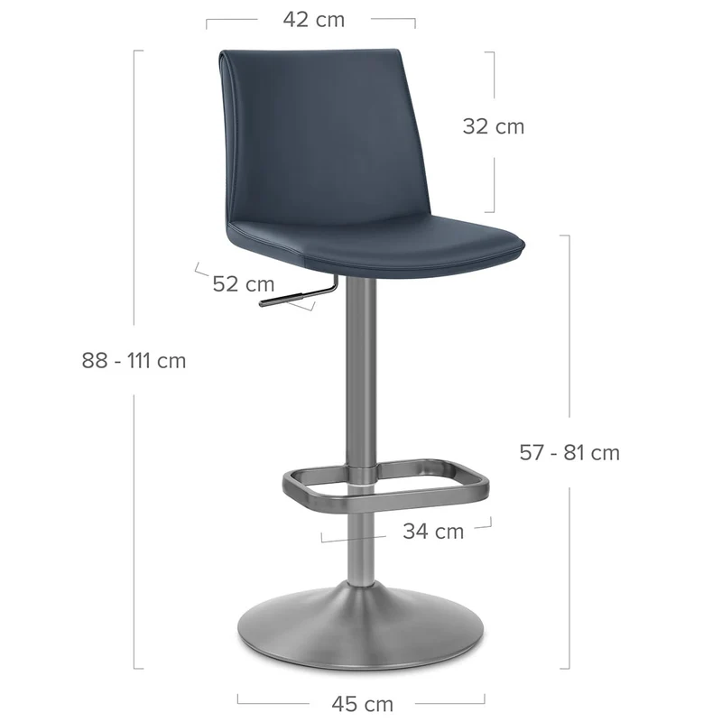 Tabouret de Bar Faux Cuir - Alto Bleu
