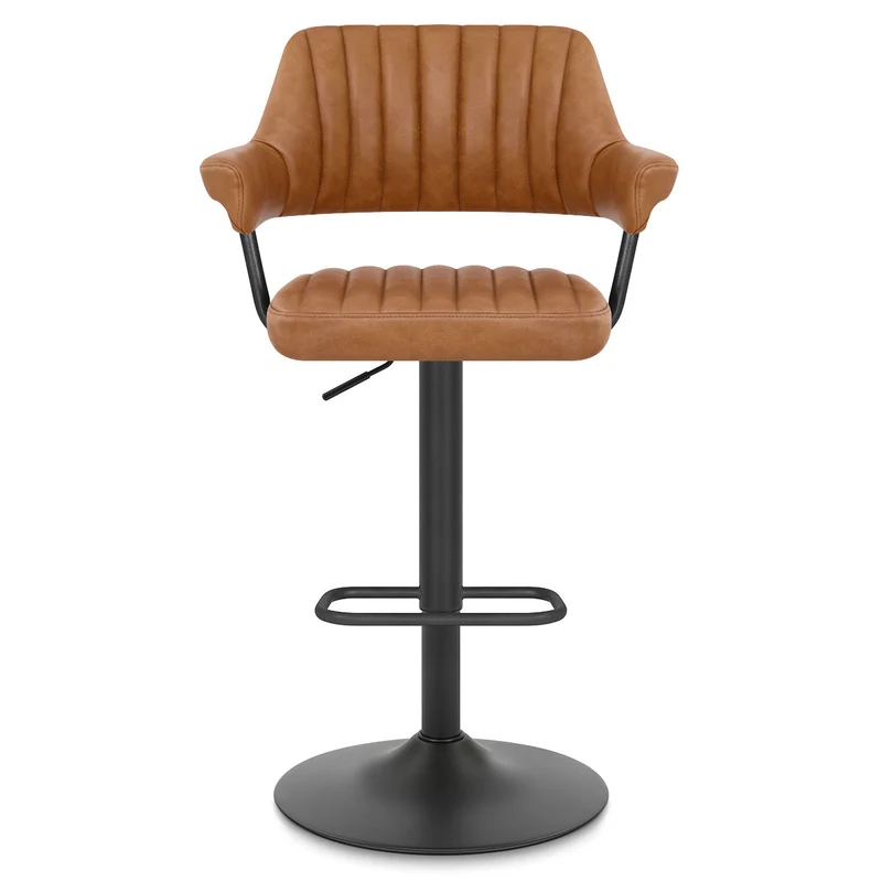 Tabouret de bar Cuir Véritable - Scout Marron
