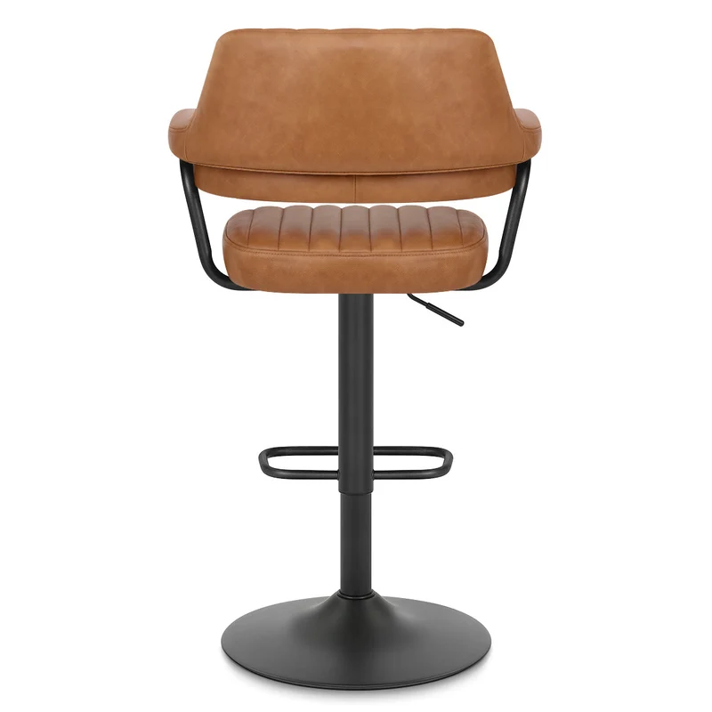 Tabouret de bar Cuir Véritable - Scout Marron