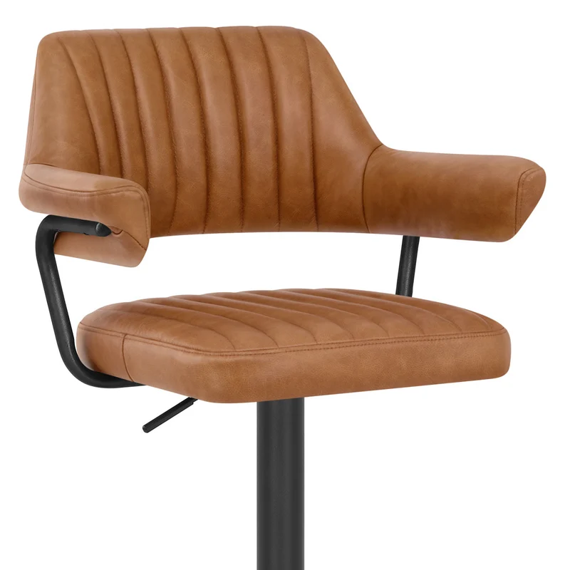 Tabouret de bar Cuir Véritable - Scout Marron