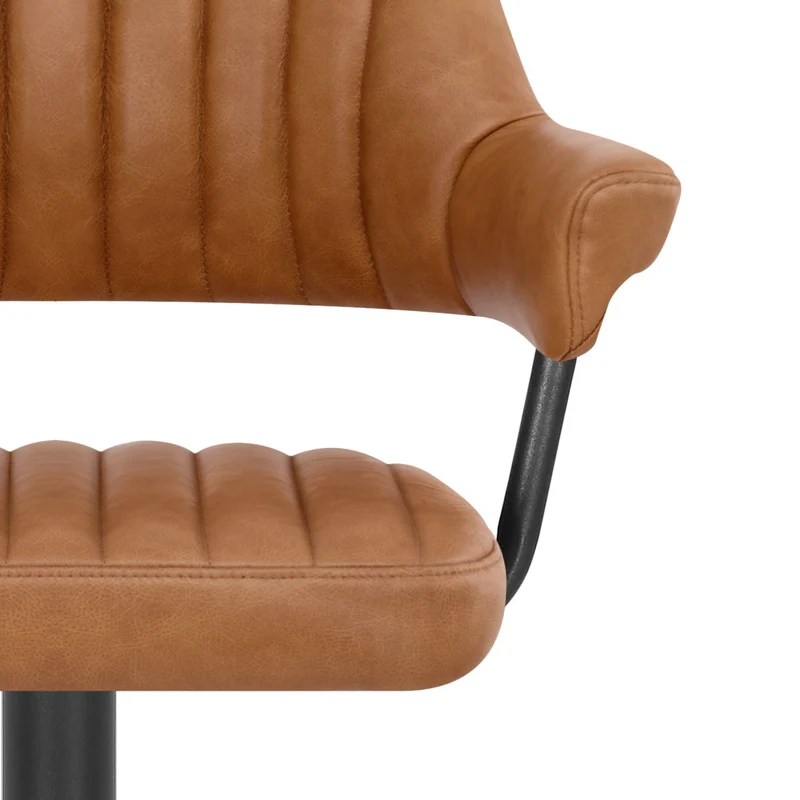Tabouret de bar Cuir Véritable - Scout Marron