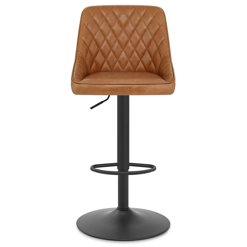 Tabouret Cuir Veritable - Melbourne Marron
