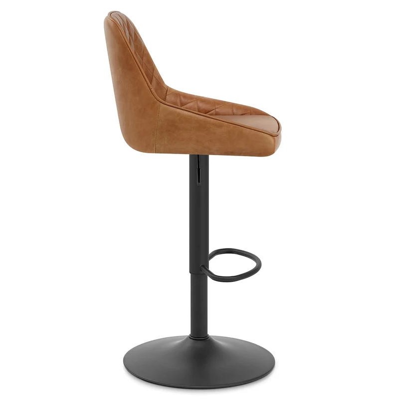 Tabouret Cuir Veritable - Melbourne Marron