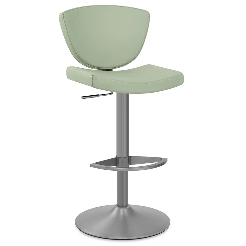 Tabouret de Bar Cuir Véritable - Pearl Vert