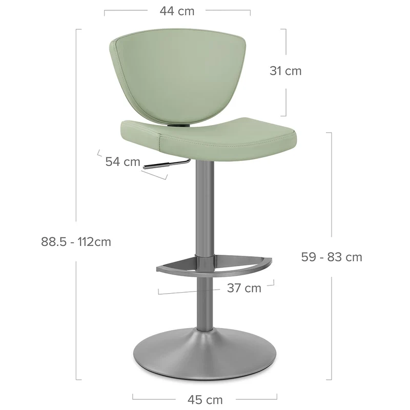 Tabouret de Bar Cuir Véritable - Pearl Vert