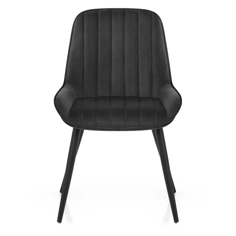 Chaise Velours - Mustang Noir