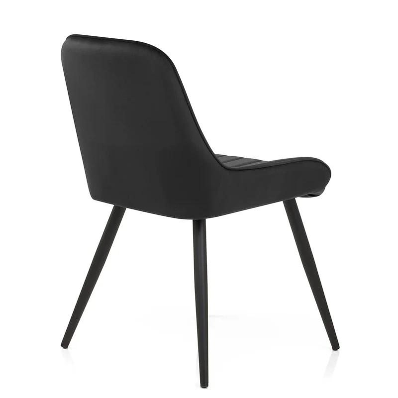 Chaise Velours - Mustang Noir
