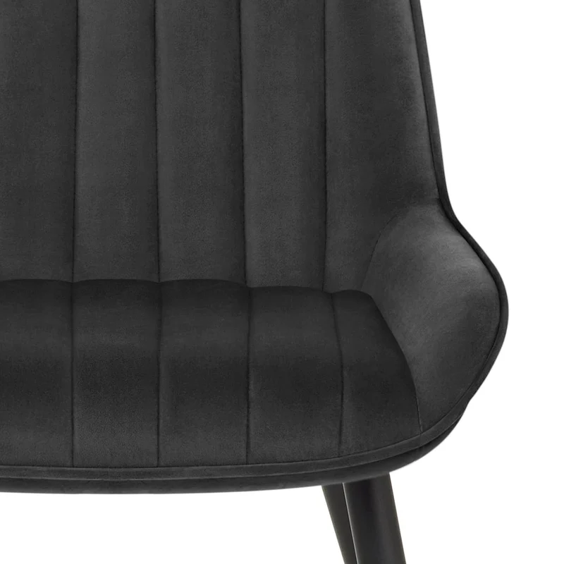 Chaise Velours - Mustang Noir