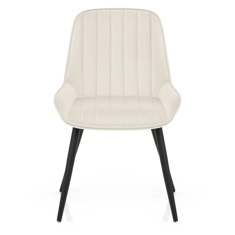 Chaise Velours - Mustang Crème