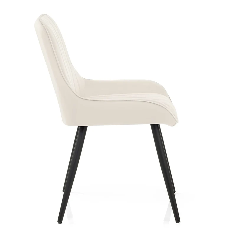 Chaise Velours - Mustang Crème