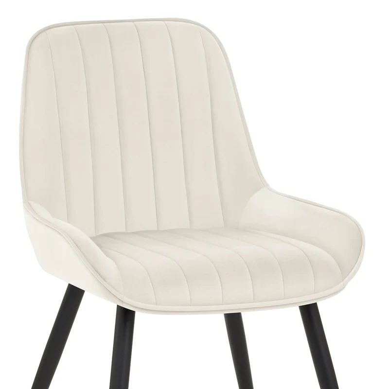 Chaise Velours - Mustang Crème