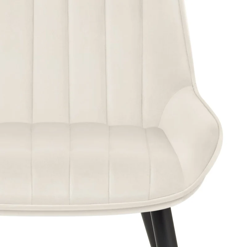 Chaise Velours - Mustang Crème