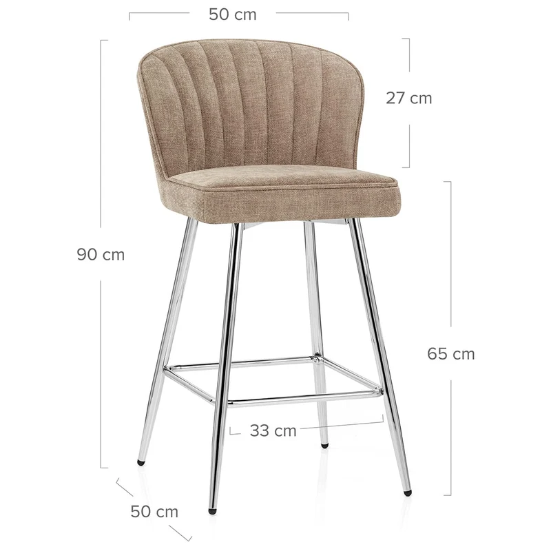 Tabouret Tissu - Chase Crème