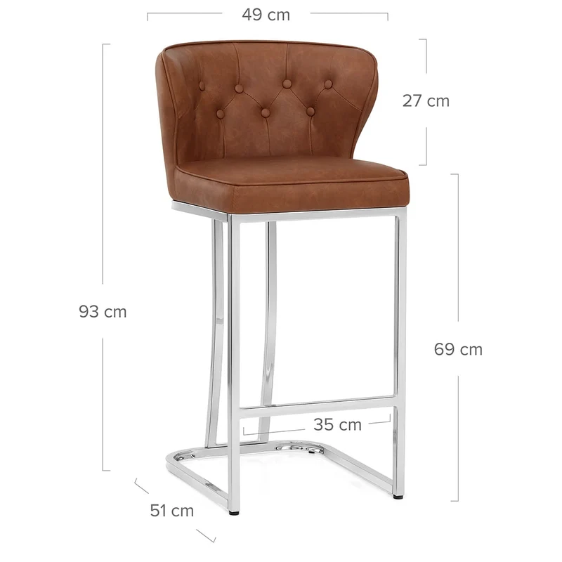 Tabouret de bar Faux Cuir - Oregon Marron
