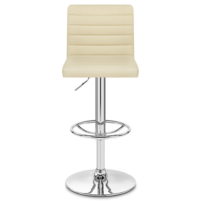 Chaise de Bar Faux Cuir Chrome - Mint Crème