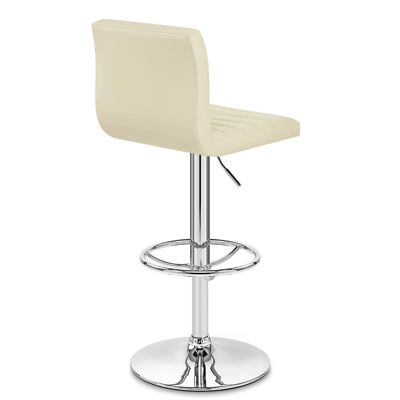 Chaise de Bar Faux Cuir Chrome - Mint Crème