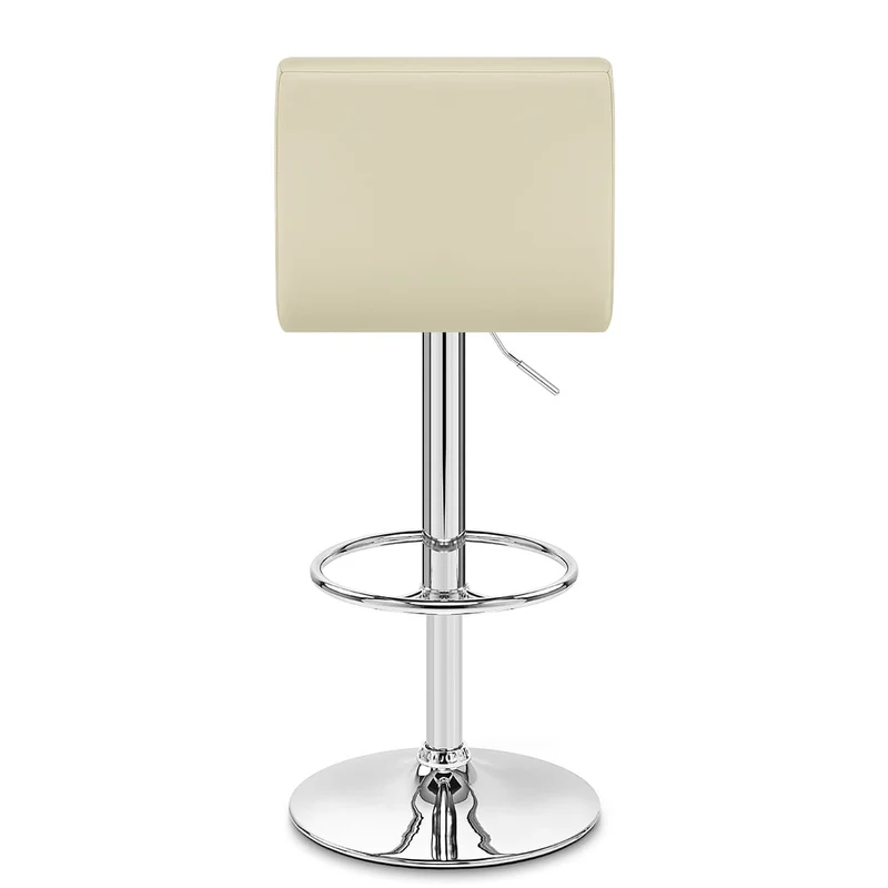 Chaise de Bar Faux Cuir Chrome - Mint Crème