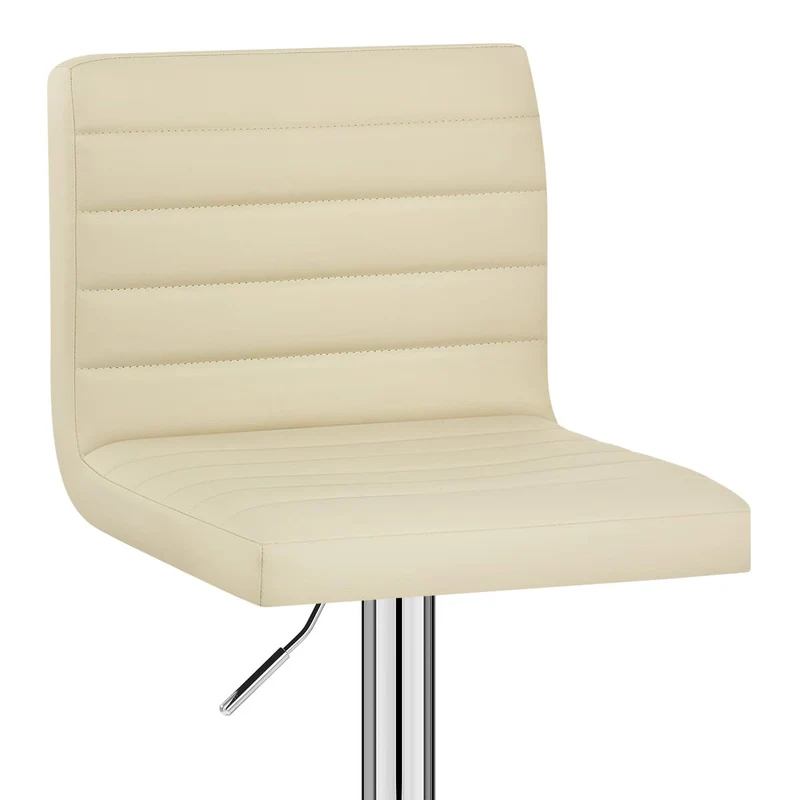 Chaise de Bar Faux Cuir Chrome - Mint Crème