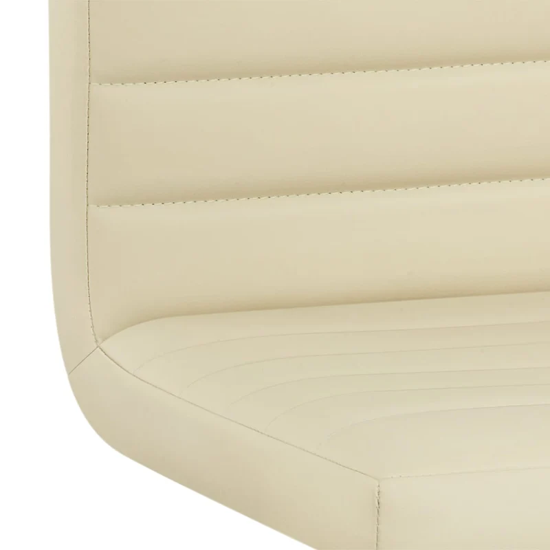 Chaise de Bar Faux Cuir Chrome - Mint Crème