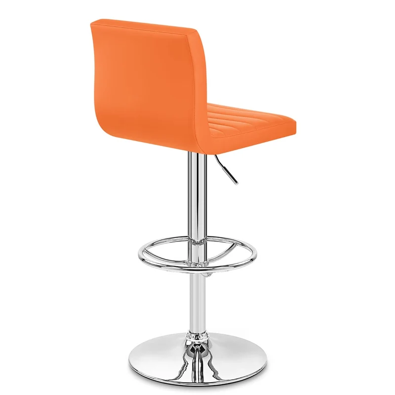 Chaise de Bar Faux Cuir Chrome - Mint Orange