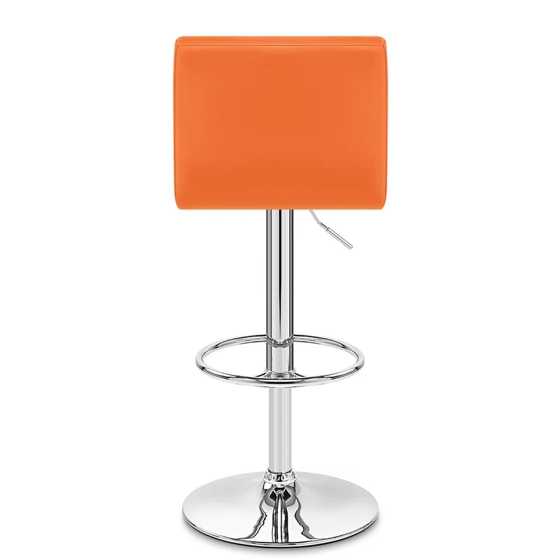 Chaise de Bar Faux Cuir Chrome - Mint Orange