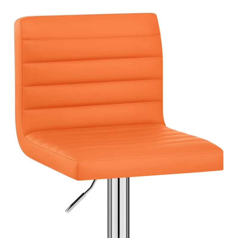 Chaise de Bar Faux Cuir Chrome - Mint Orange