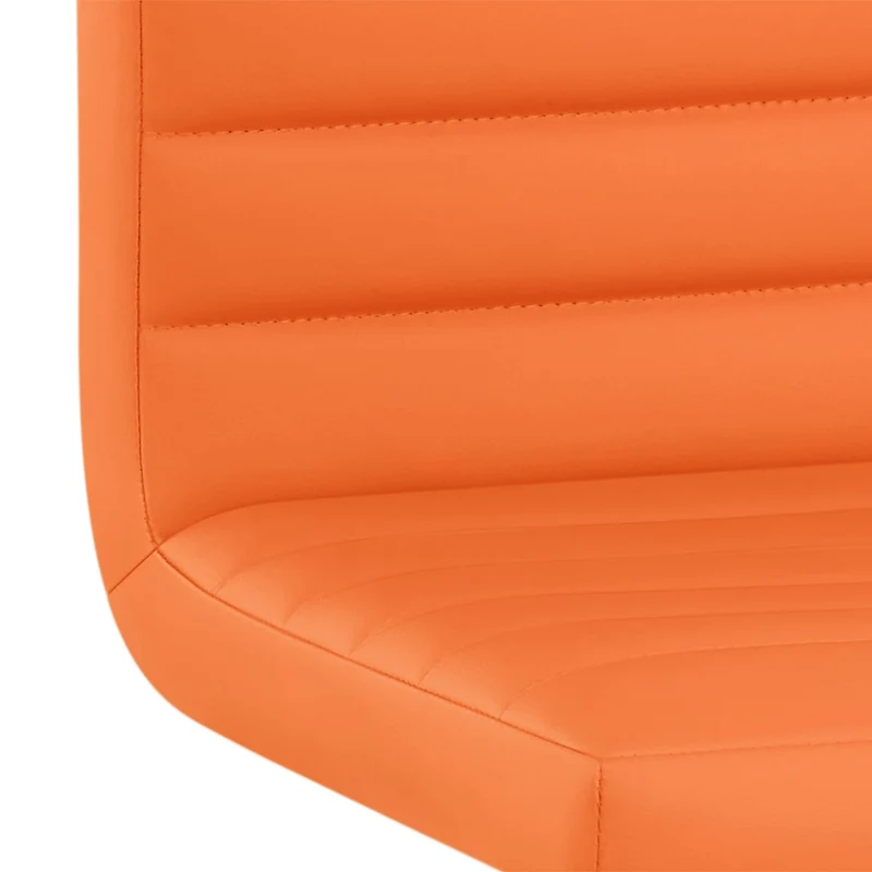 Chaise de Bar Faux Cuir Chrome - Mint Orange