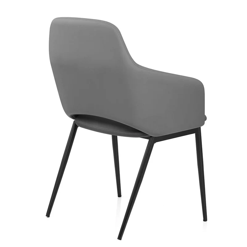 Chaise Faux Cuir - Palma Gris Foncé