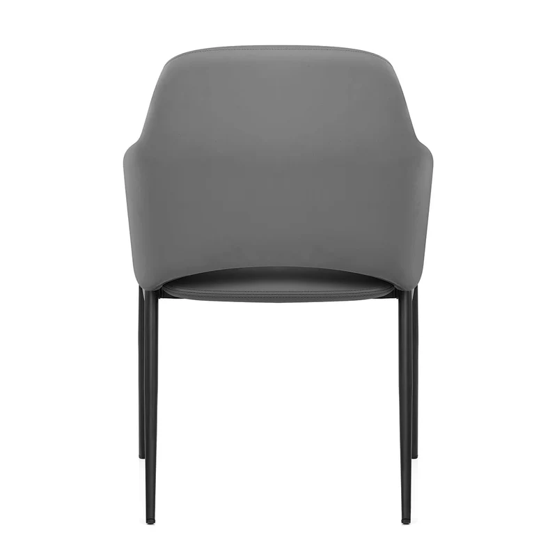 Chaise Faux Cuir - Palma Gris Foncé