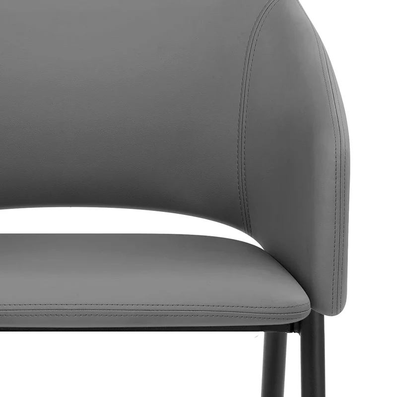 Chaise Faux Cuir - Palma Gris Foncé