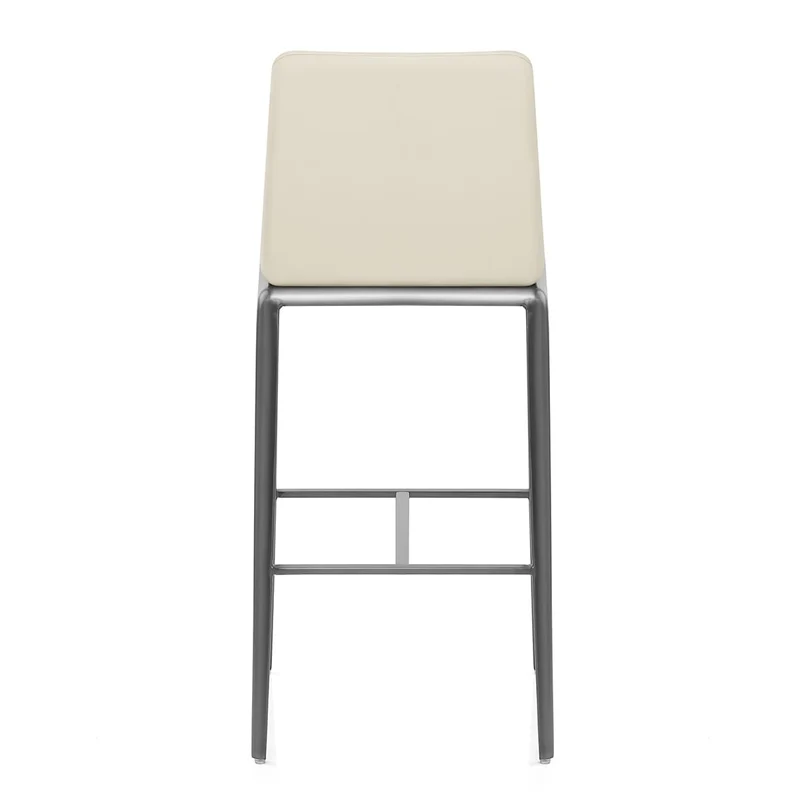 Tabouret de Bar Faux Cuir - Elise Crème
