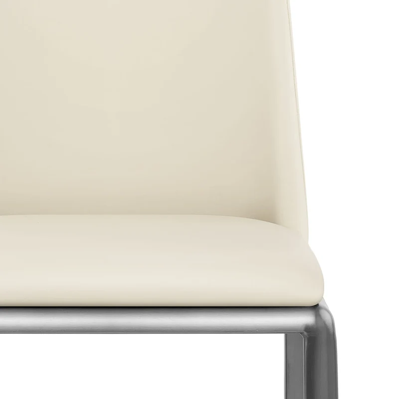 Tabouret de Bar Faux Cuir - Elise Crème