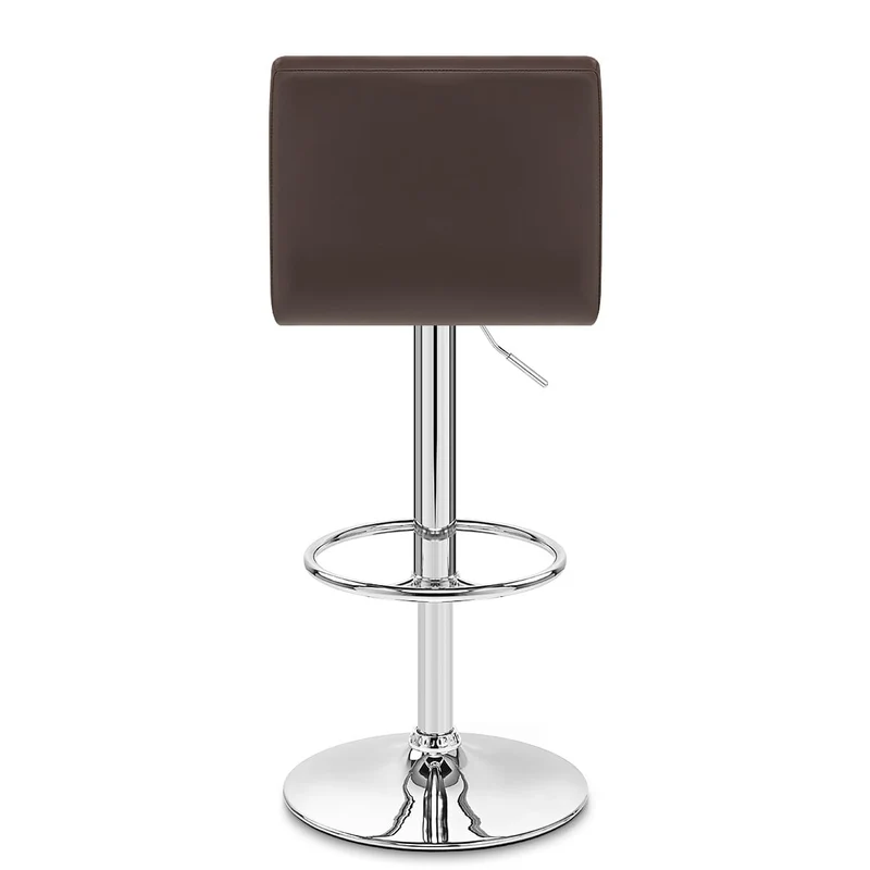Chaise de Bar Faux Cuir Chrome - Mint Marron