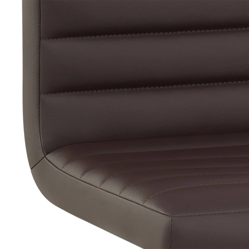 Chaise de Bar Faux Cuir Chrome - Mint Marron
