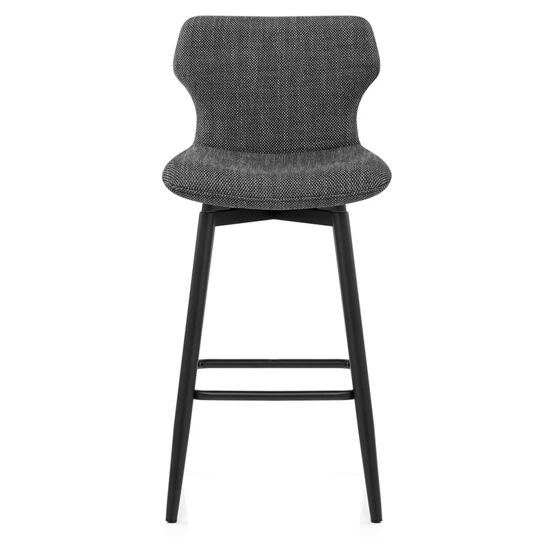 Tabouret de Bar Tissu - Elle Gris Foncé